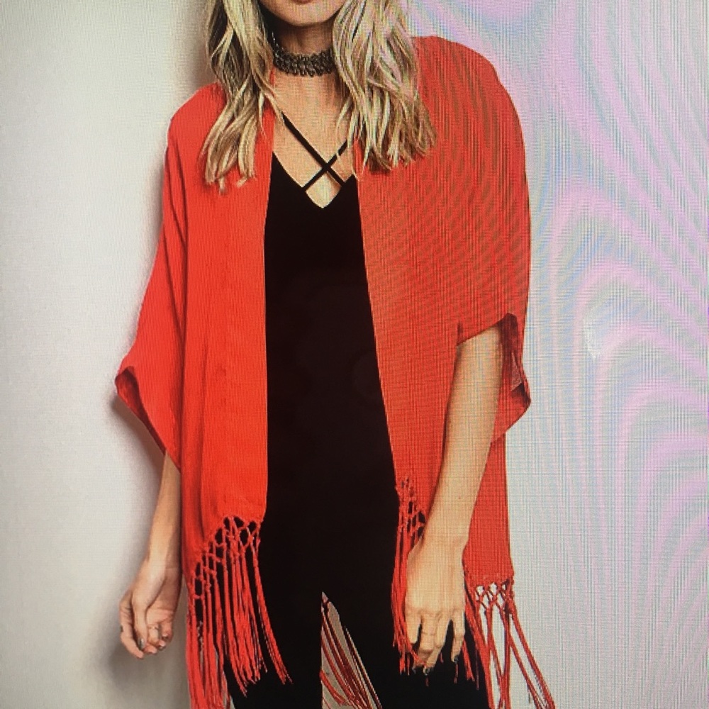 Red, cardigan